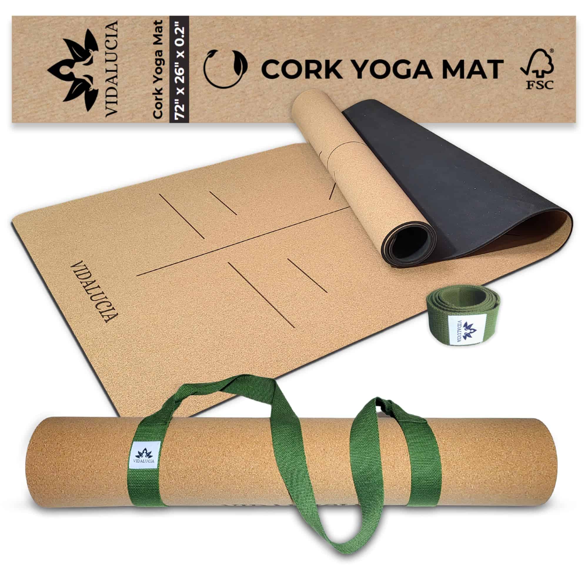 Tapete de Yoga de Corcho - Tapete de Yoga Extra Grande