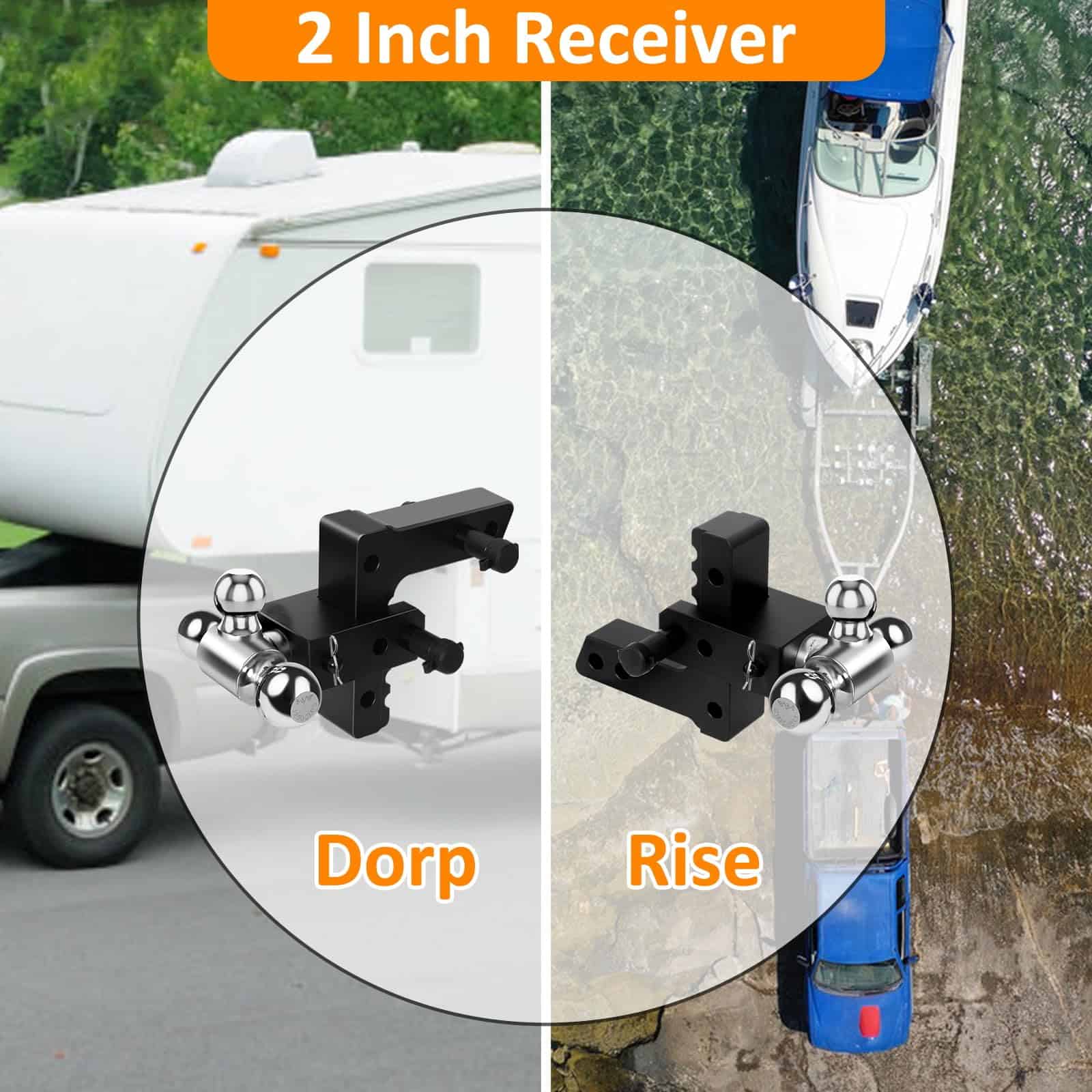 Enganche de Remolque Ajustable TopAutoGear con Bola de 2" y - Imagen 7