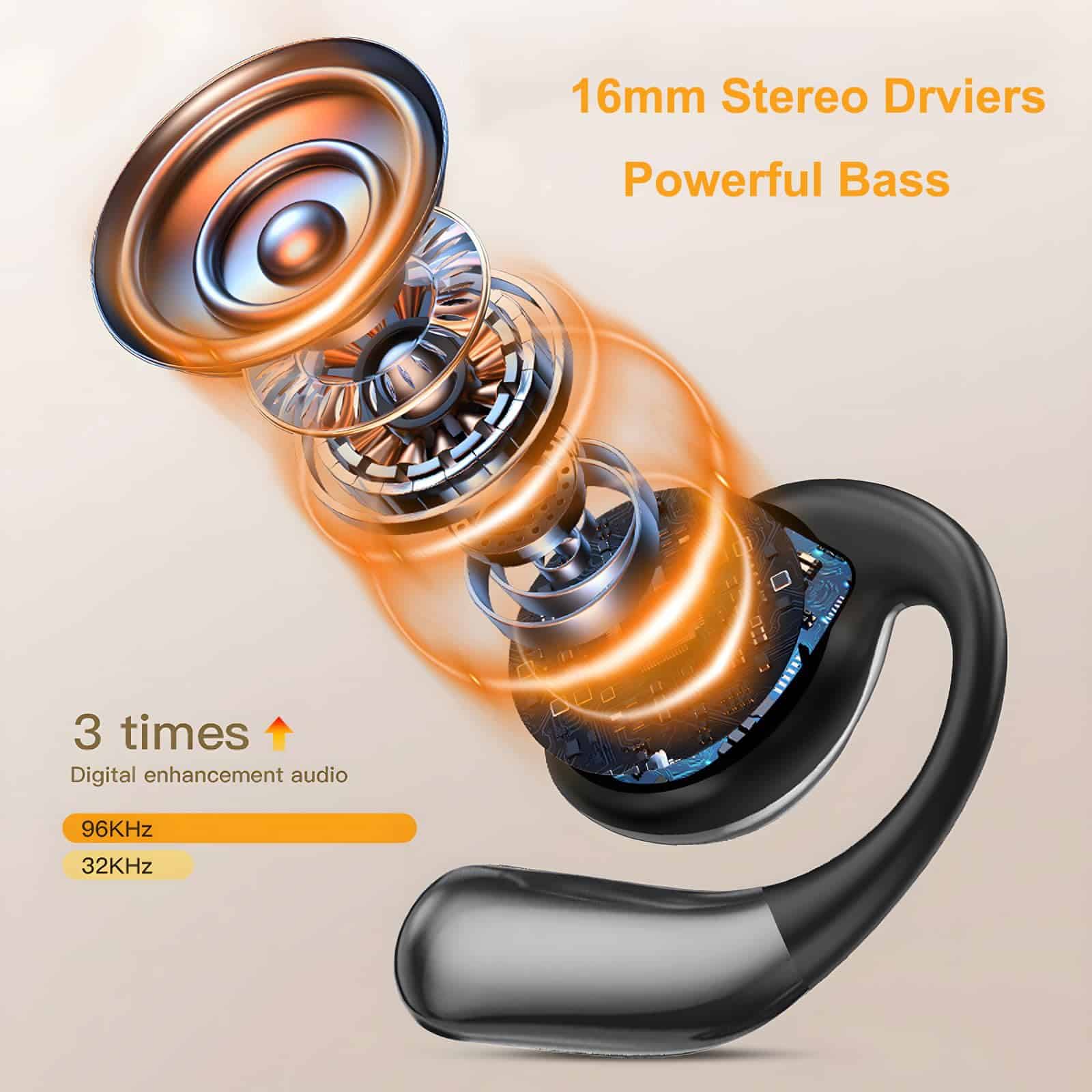 NVAHVA Auriculares de Oído Abierto, Auriculares sobre la - Imagen 7