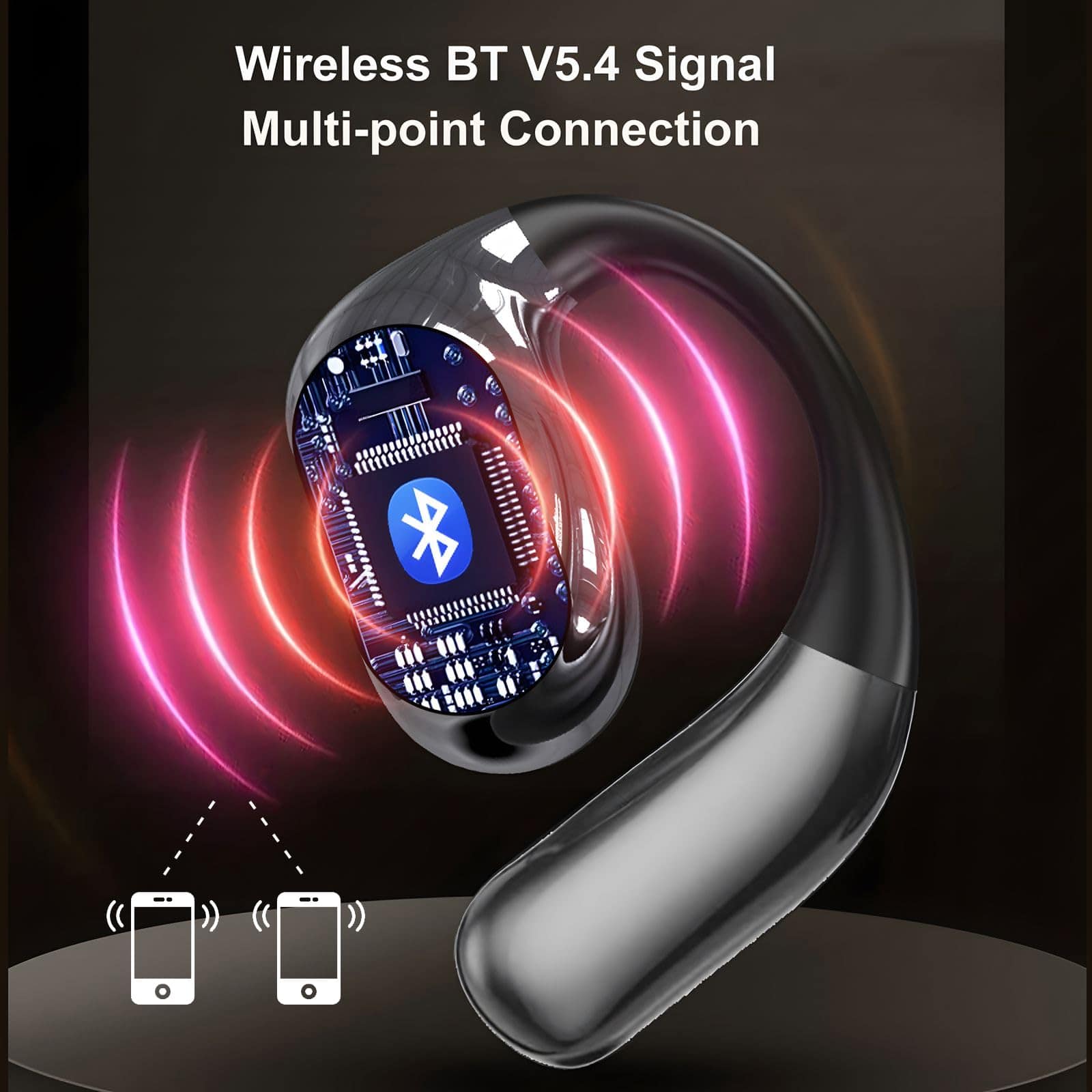 NVAHVA Auriculares de Oído Abierto, Auriculares sobre la - Imagen 8