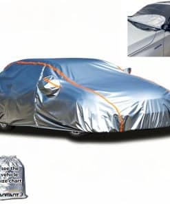 ANITANT Funda para automóvil hatchback plateada brillante