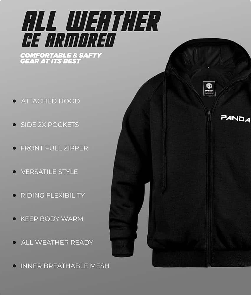 Chamarra de Moto con Armadura PANDA CYCLE GEAR para Hombre - Imagen 3
