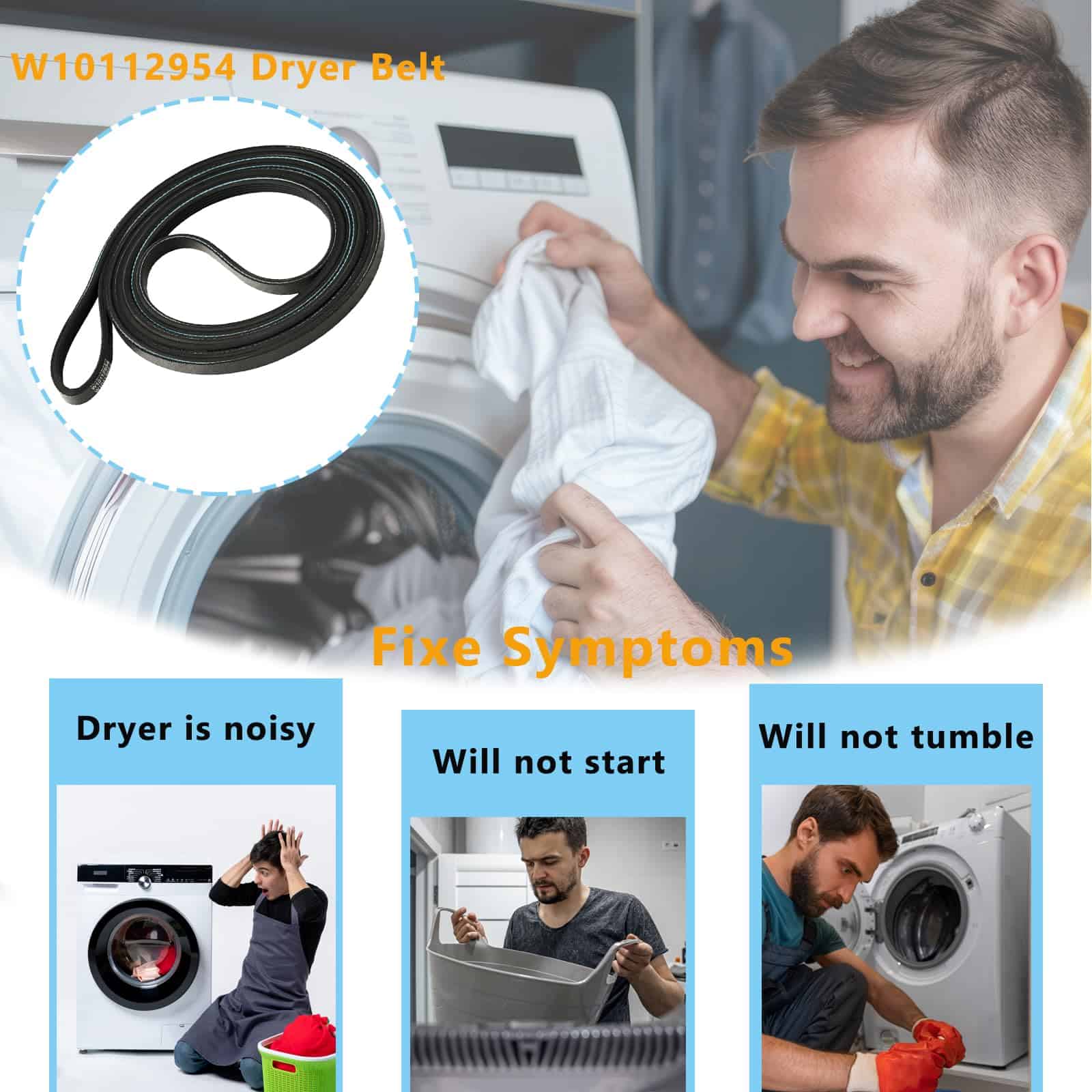 Correa de tambor para secadora WPW10112954 W10112954 - Imagen 6