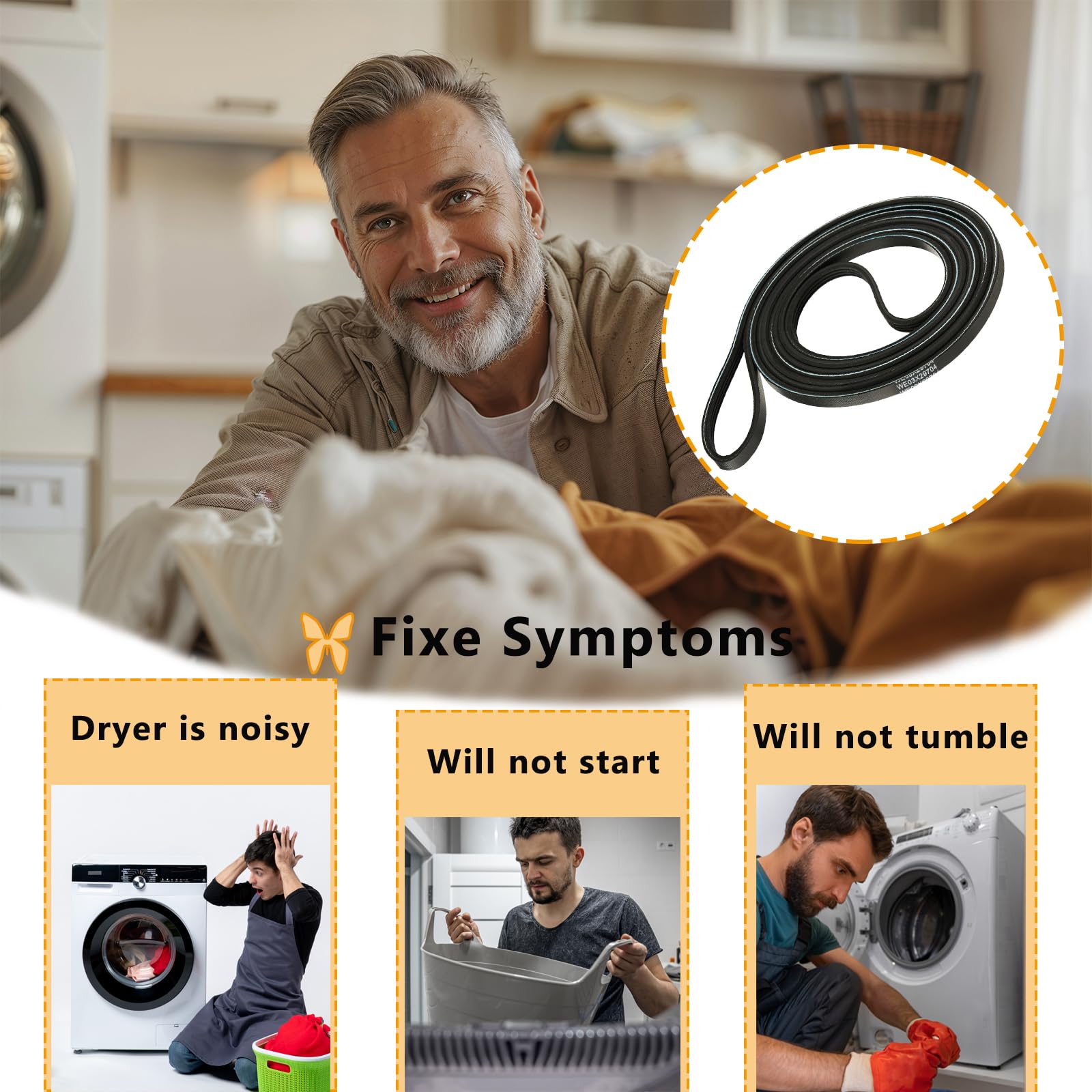 Banda de Transmisión para Secadora GE WE03X29704 - Repuesto - Imagen 6