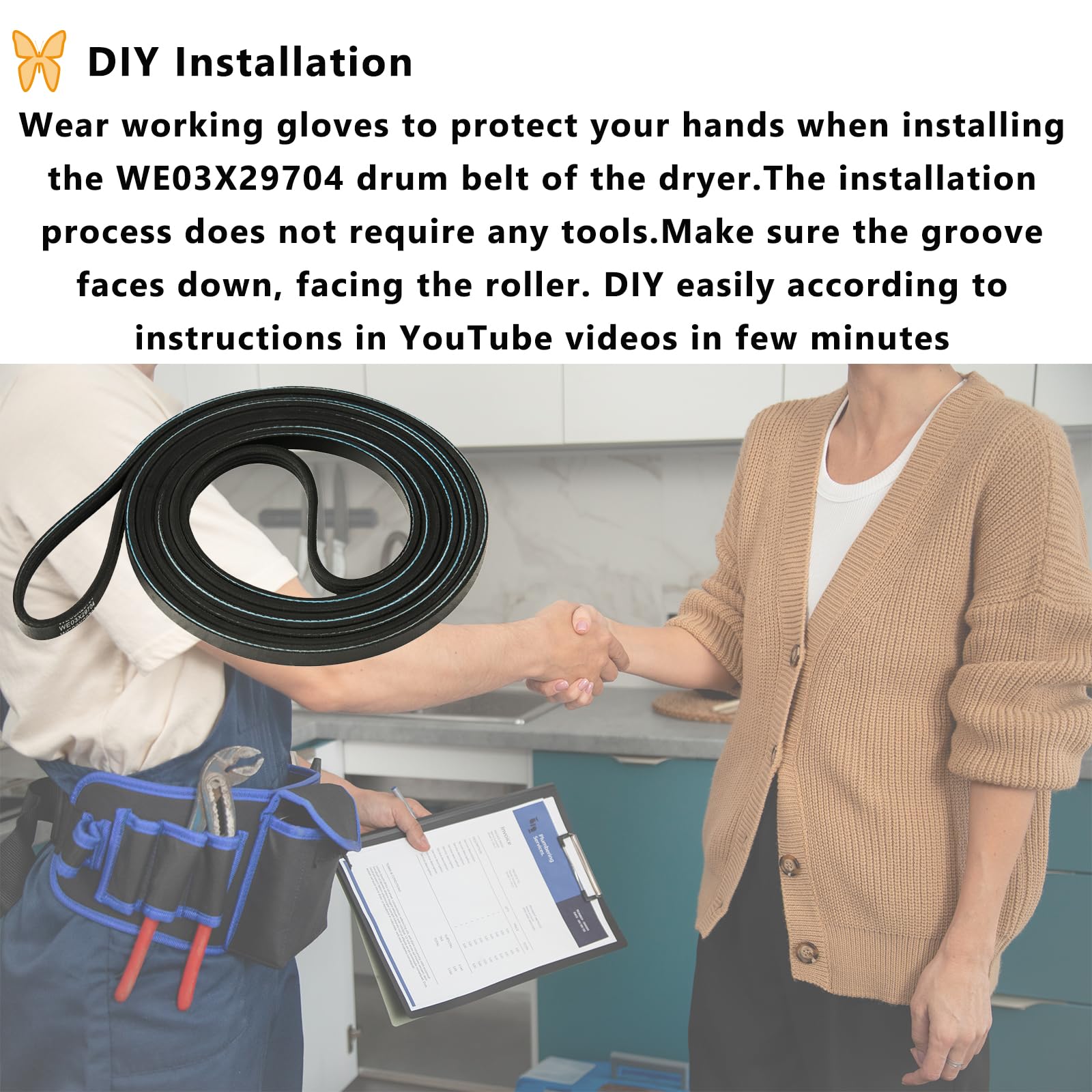 Banda de Transmisión para Secadora GE WE03X29704 - Repuesto - Imagen 7