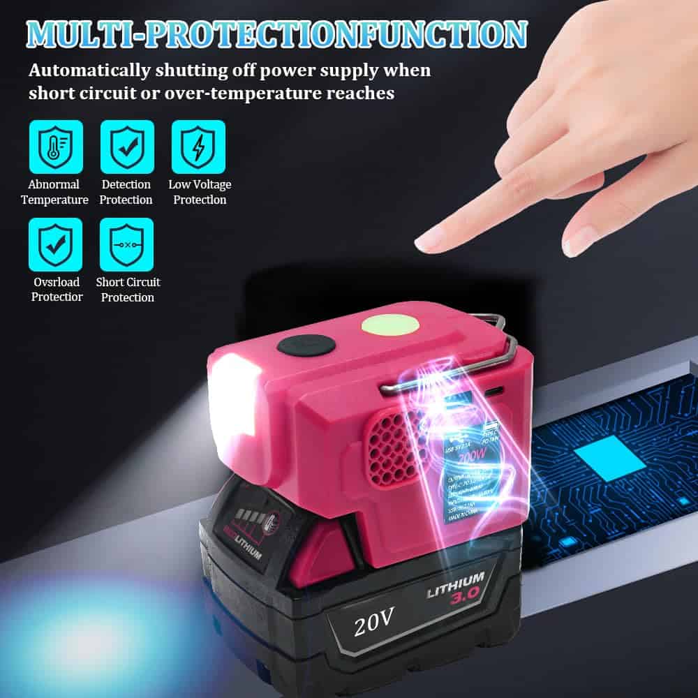 Inversor de Corriente de 200W para Batería Craftsman 20V - Imagen 4