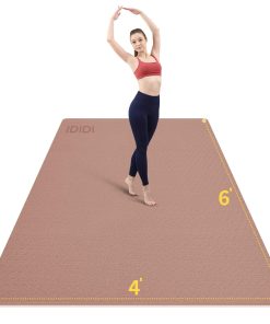 Tapete de Yoga Grande de 8 mm (6'x 4') - -Café+Albaricoque