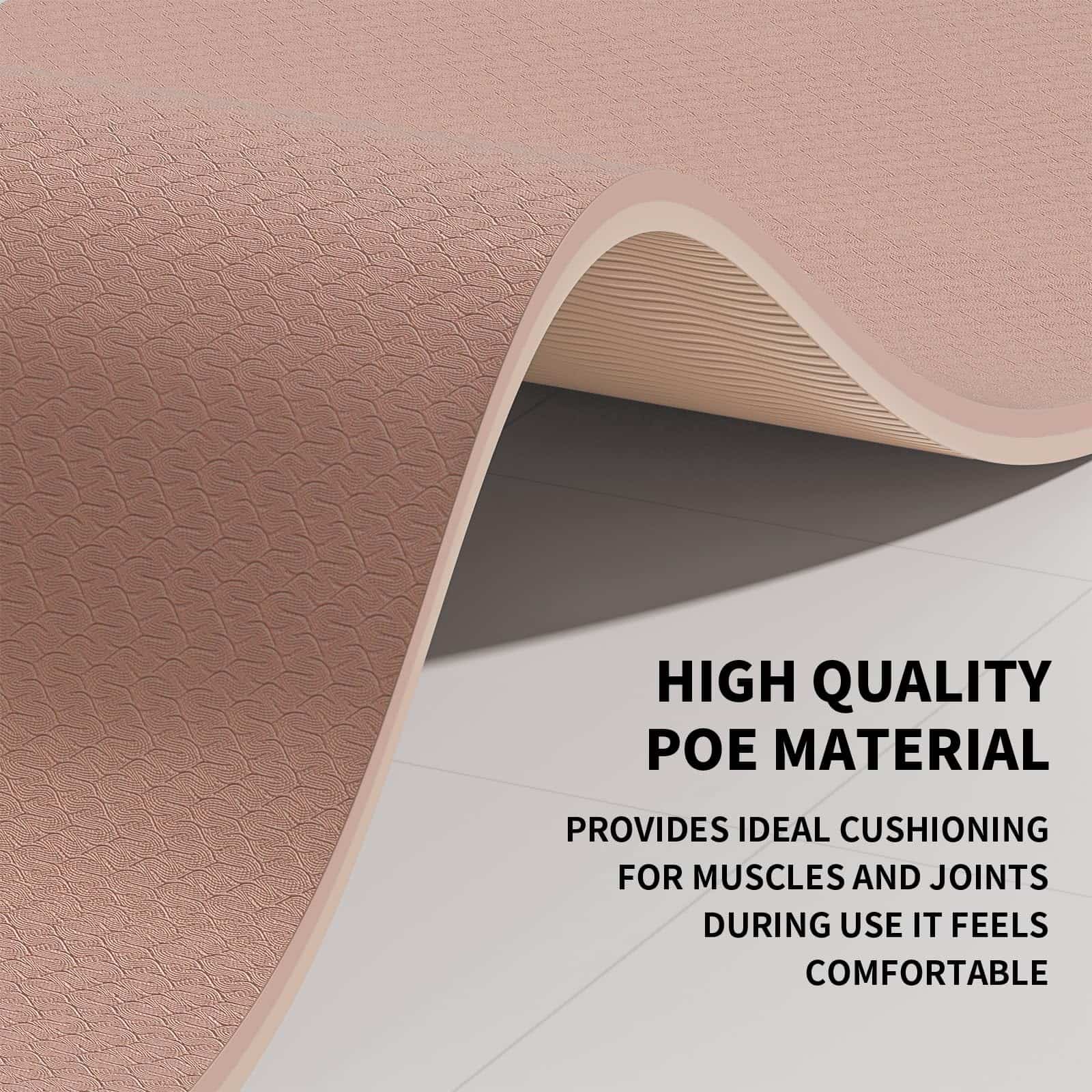 Tapete de Yoga Grande de 8 mm (6'x 4') - -Café+Albaricoque - Imagen 7