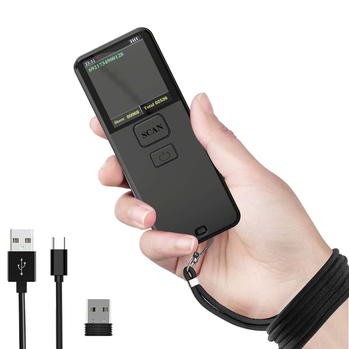 Escáner de códigos de barras 2D Bluetooth inalámbrico