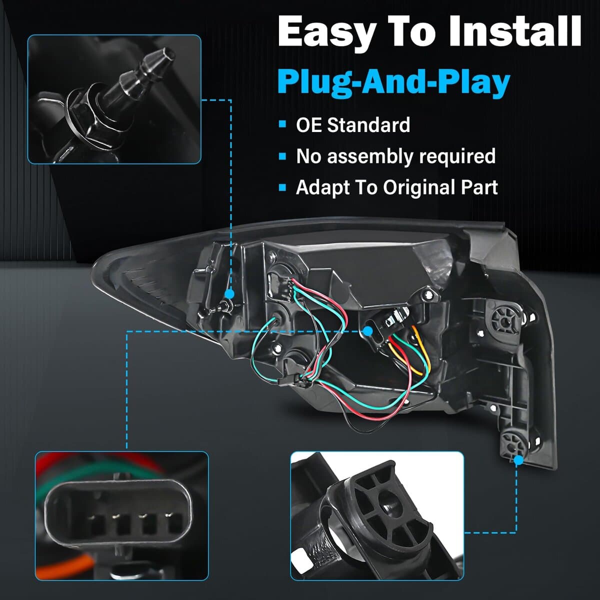 Ensamblaje de luces traseras exteriores BeamTrack -Rojo - Imagen 6