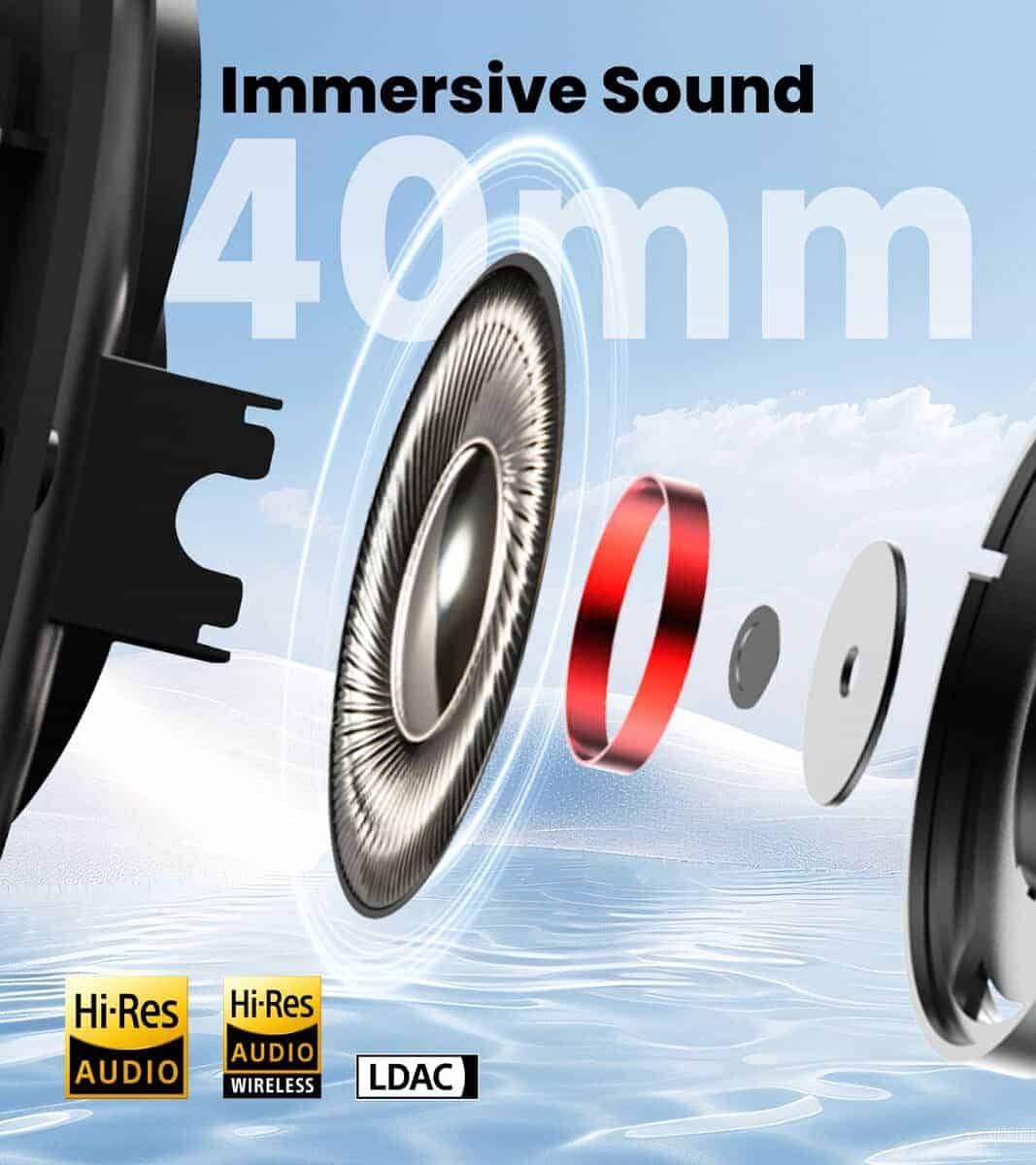 Audífonos Edifier W80 con cancelación de ruido activa de - Imagen 6