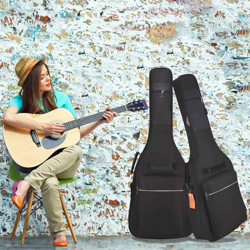 Funda para guitarra acústica diboer de 41 pulgadas con - Imagen 3