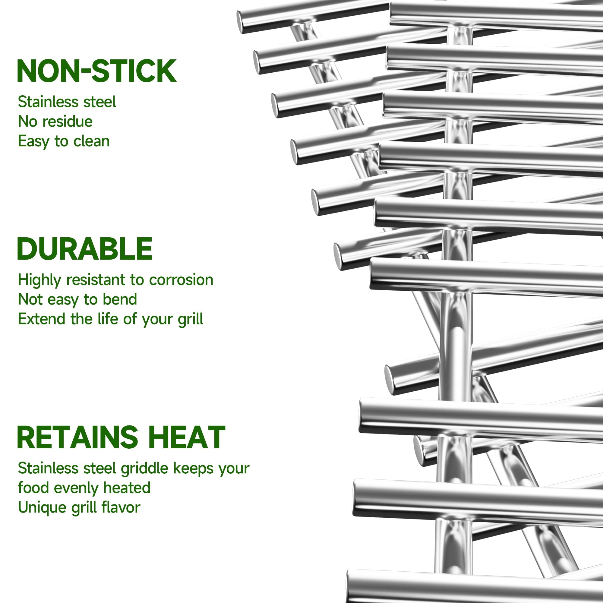 17" Rejilla de Parrilla de Acero Inoxidable para Piezas de - Imagen 7