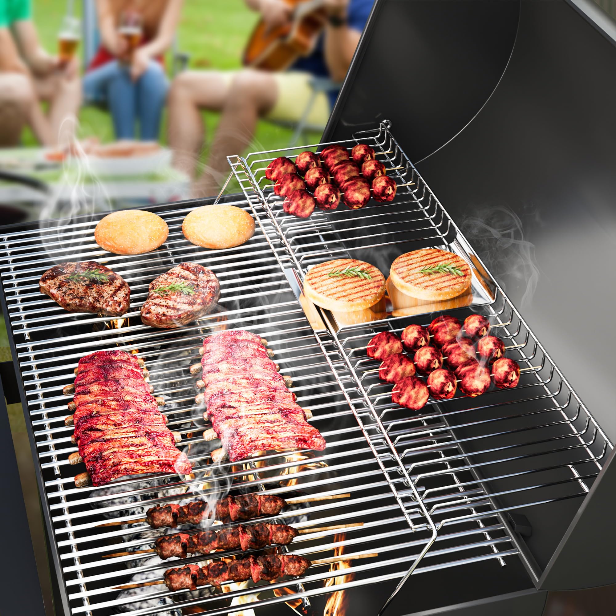 17" Rejilla de Parrilla de Acero Inoxidable para Piezas de - Imagen 6