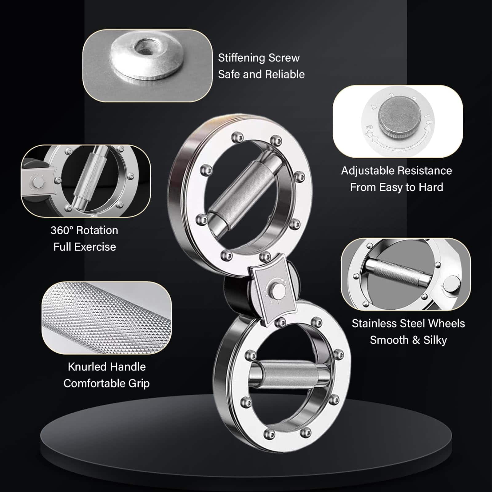 ASDJAKZP Máquina Rotativa Quemadora de Brazos, Entrenador - Imagen 5