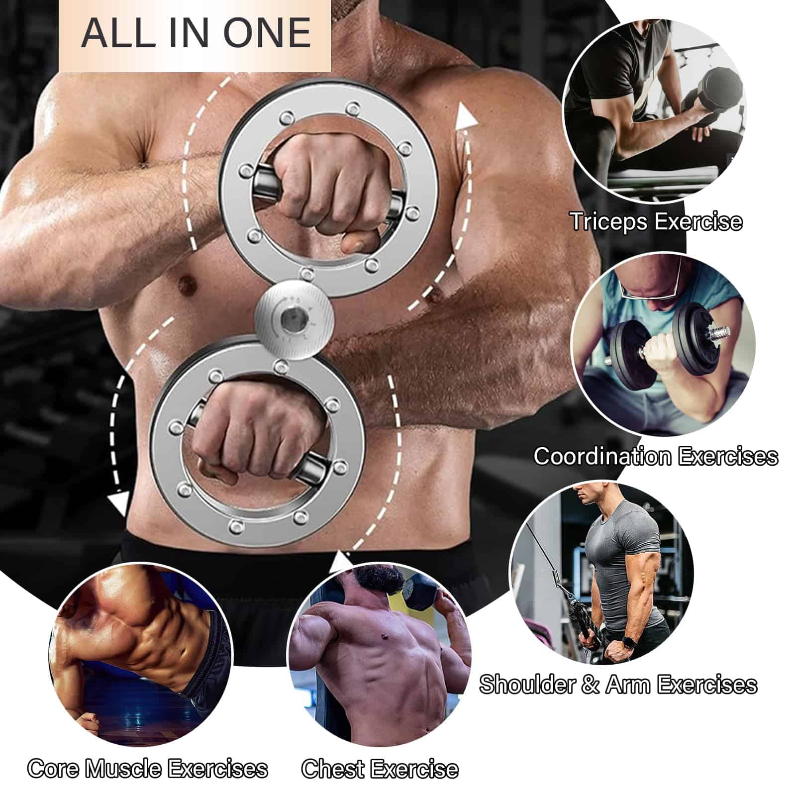 ASDJAKZP Máquina Rotativa Quemadora de Brazos, Entrenador - Imagen 7