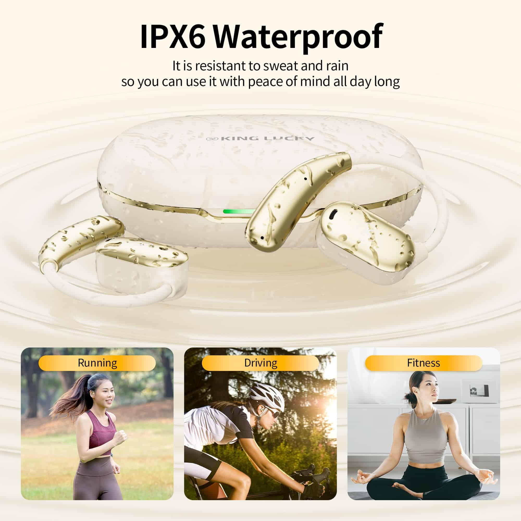 Audífonos Inalámbricos de Conducción Ósea Kinglucky - Imagen 6