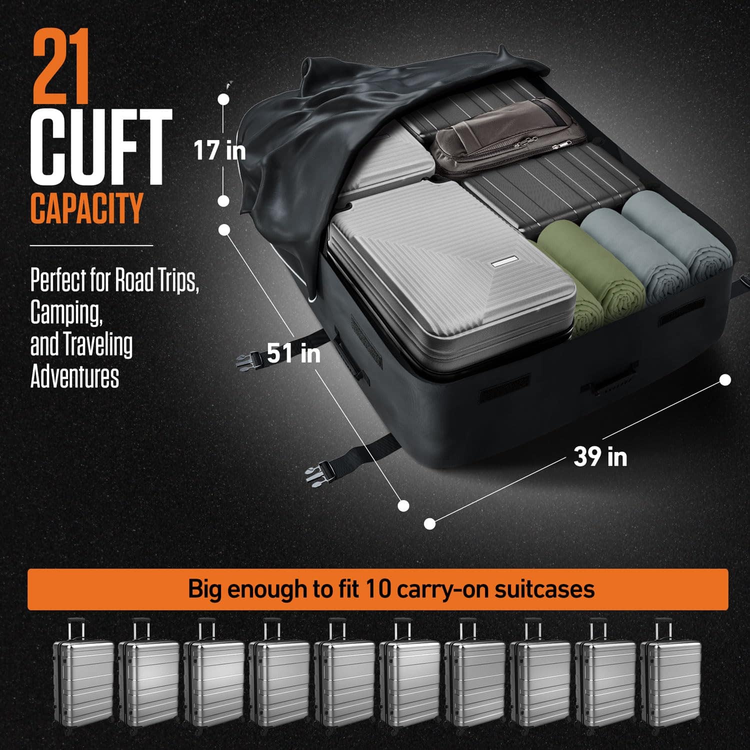 Porta equipajes para techo VENTURE 4TH - 21 pies cúbicos - Imagen 3