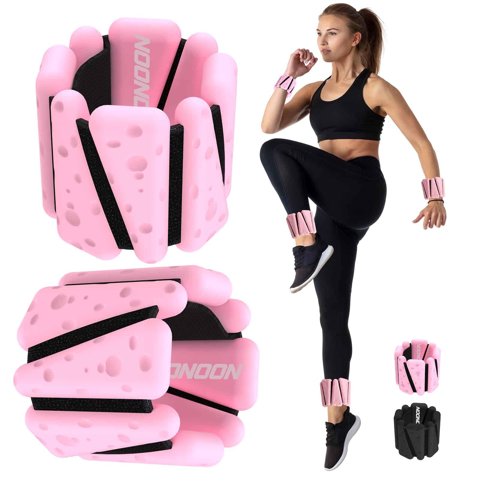 Pesas de muñeca y tobillo Bangles 4lbs para mujeres,