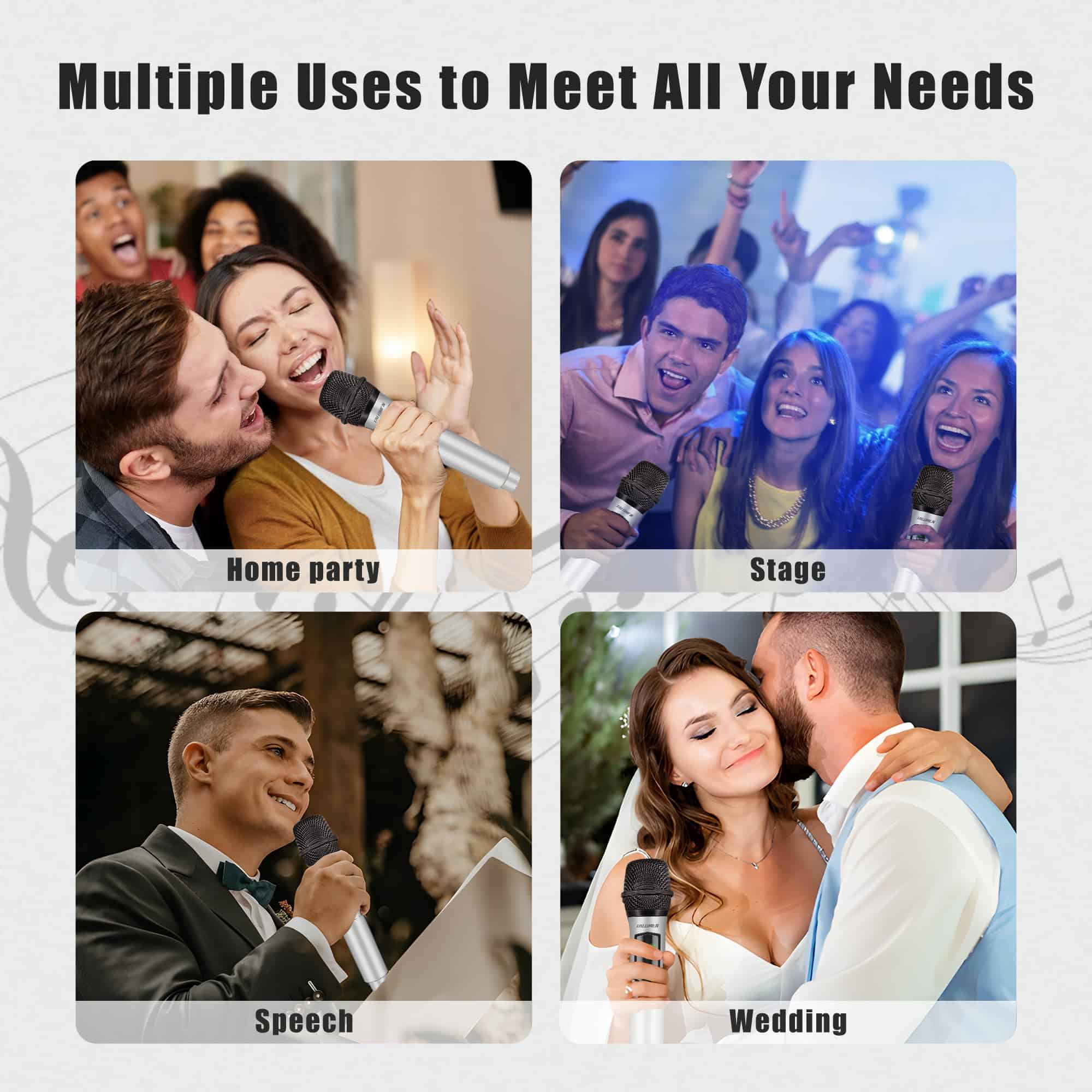 Micrófono inalámbrico Talomen, Micrófono recargable para - Imagen 9