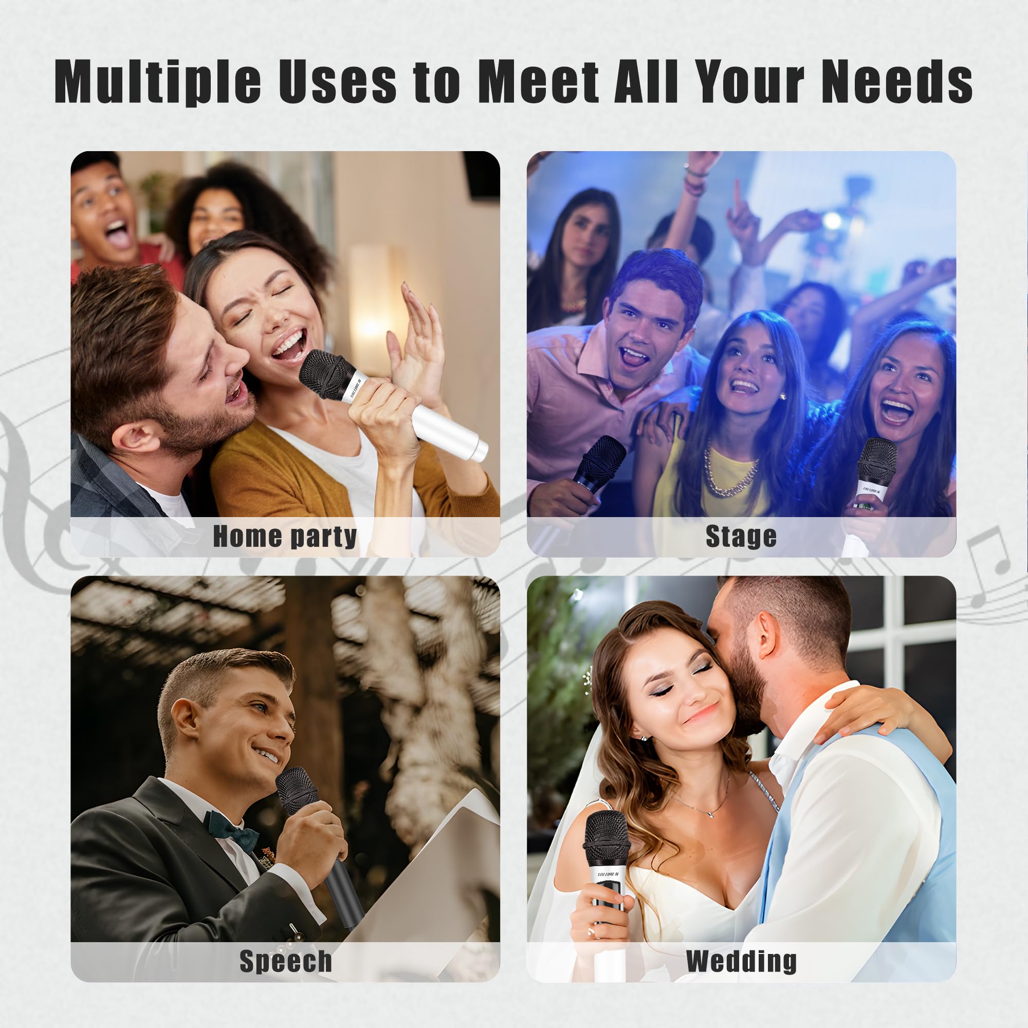Micrófonos inalámbricos Talomen, micrófono de karaoke - Imagen 8