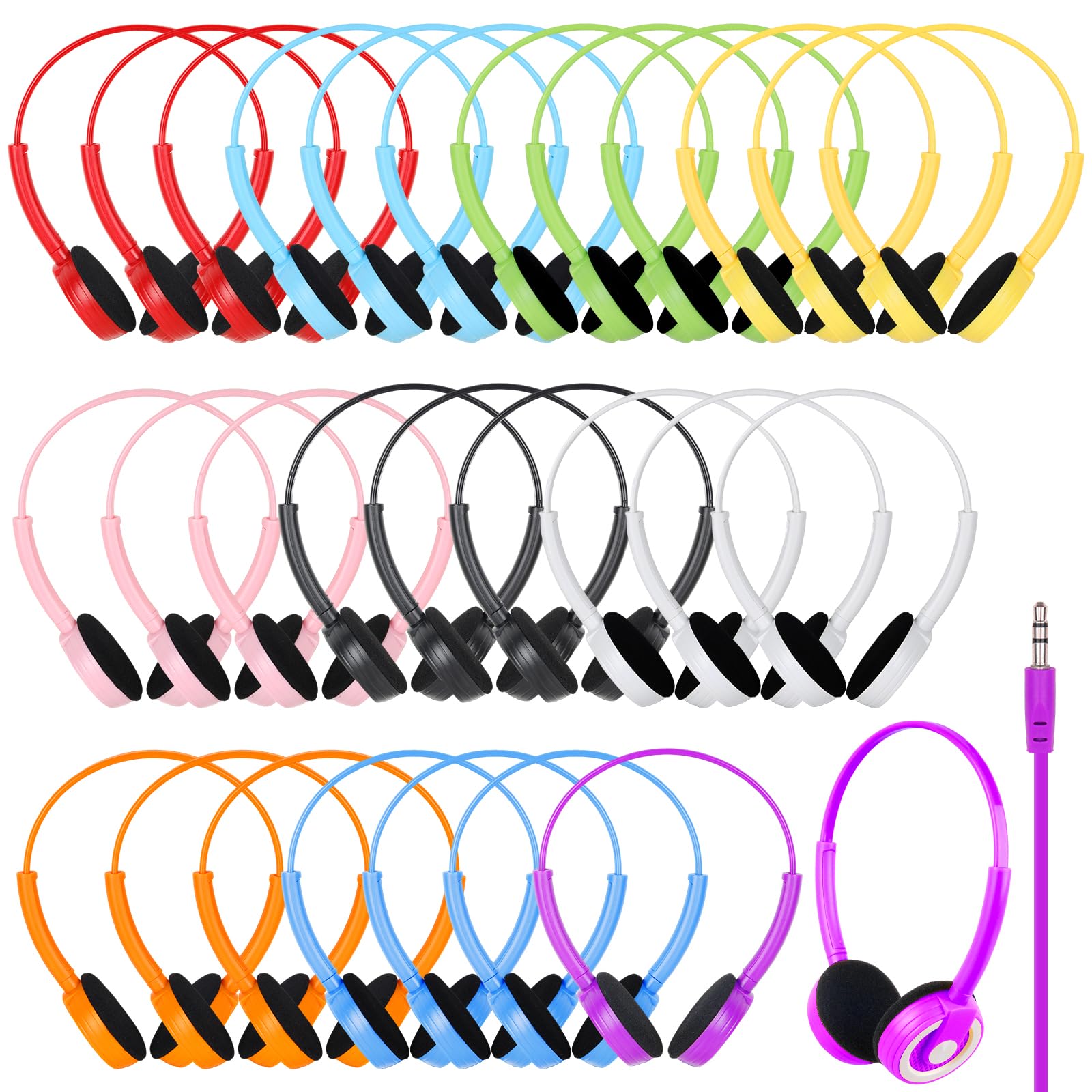 CNSZSLZ Auriculares de Aula para Niños en Paquete de 20