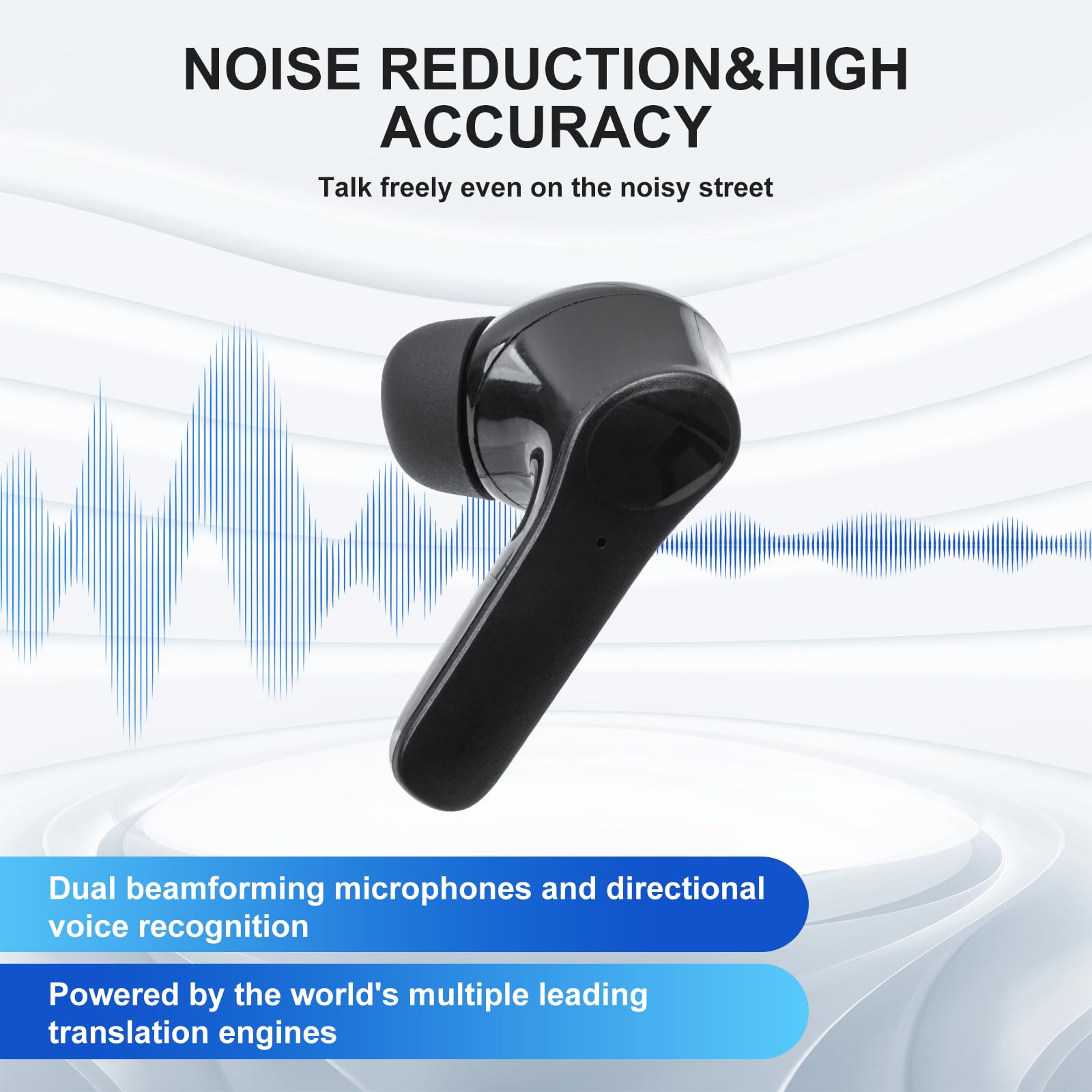 Audífonos Traductores de Idiomas, 144 Idiomas -o (Negro) - Imagen 8