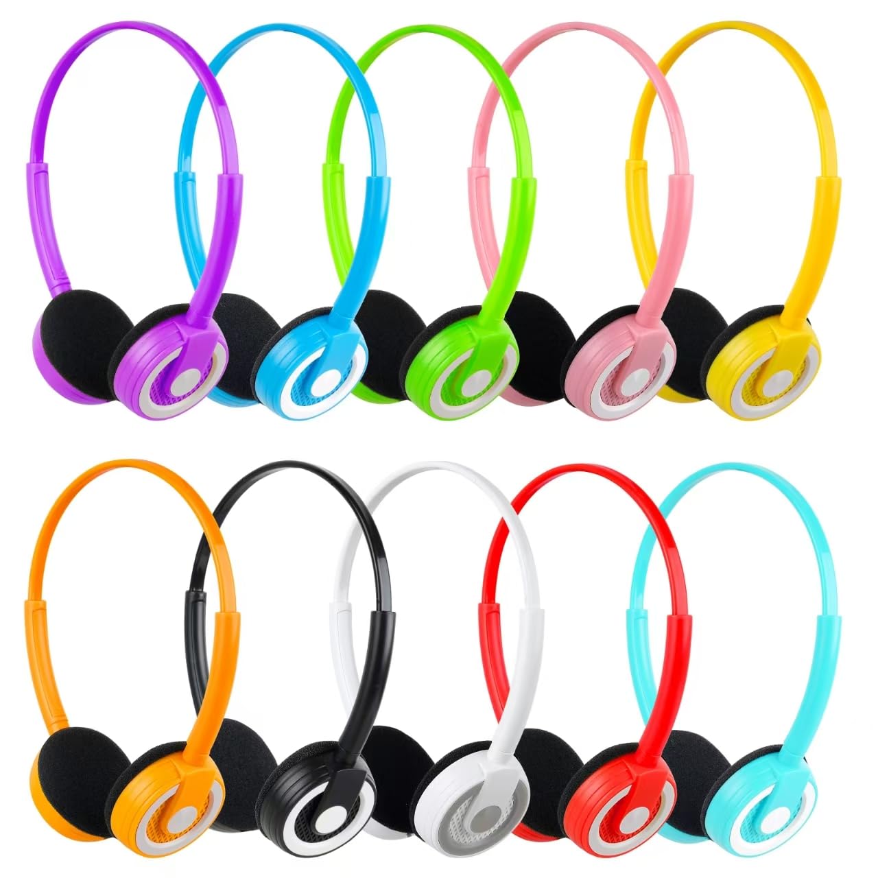 CNSZSLZ 10 Pack Audífonos para Niños en Lote para Clase con
