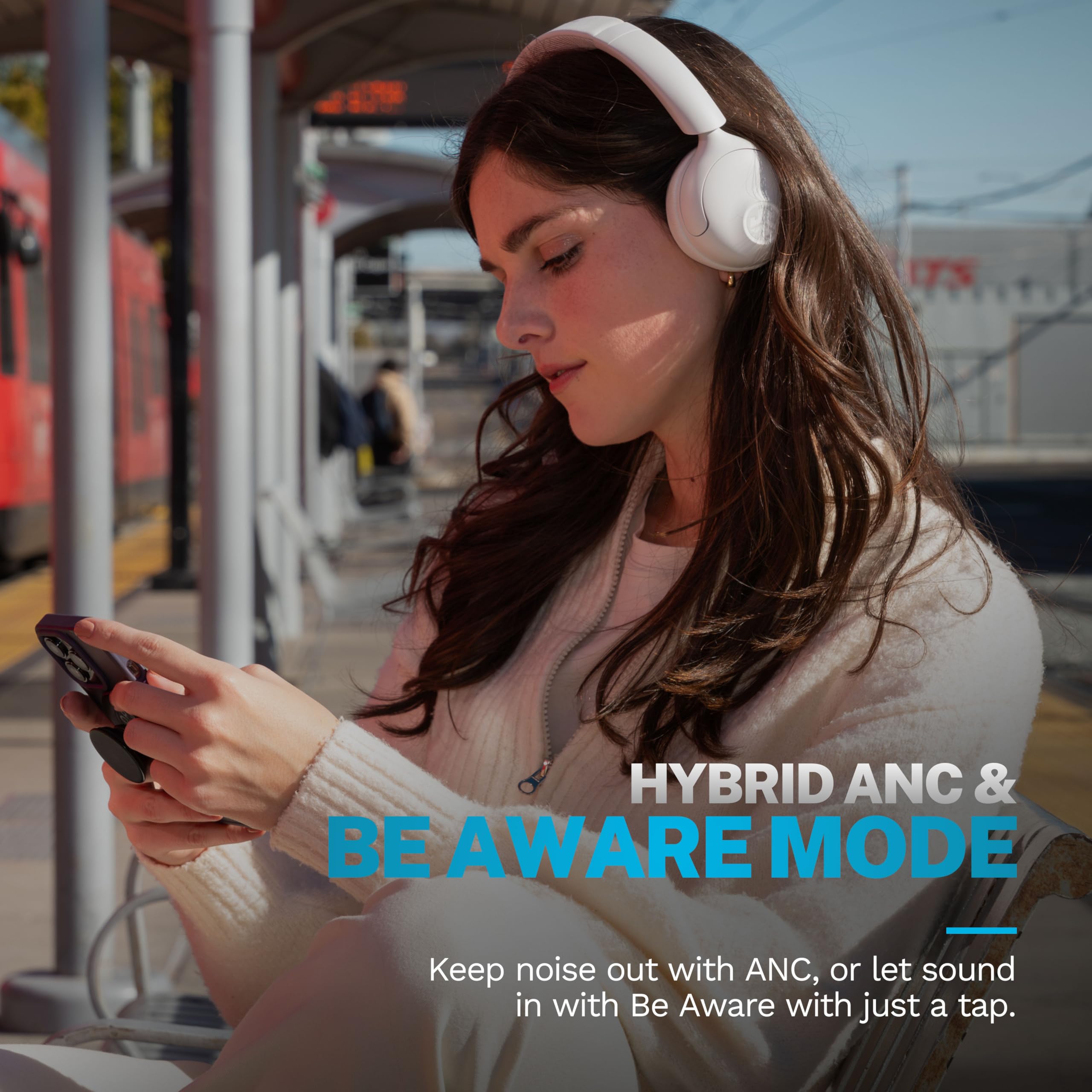 Audífonos Inalámbricos JLab Go Lux ANC, Blanco Nube, - Imagen 5