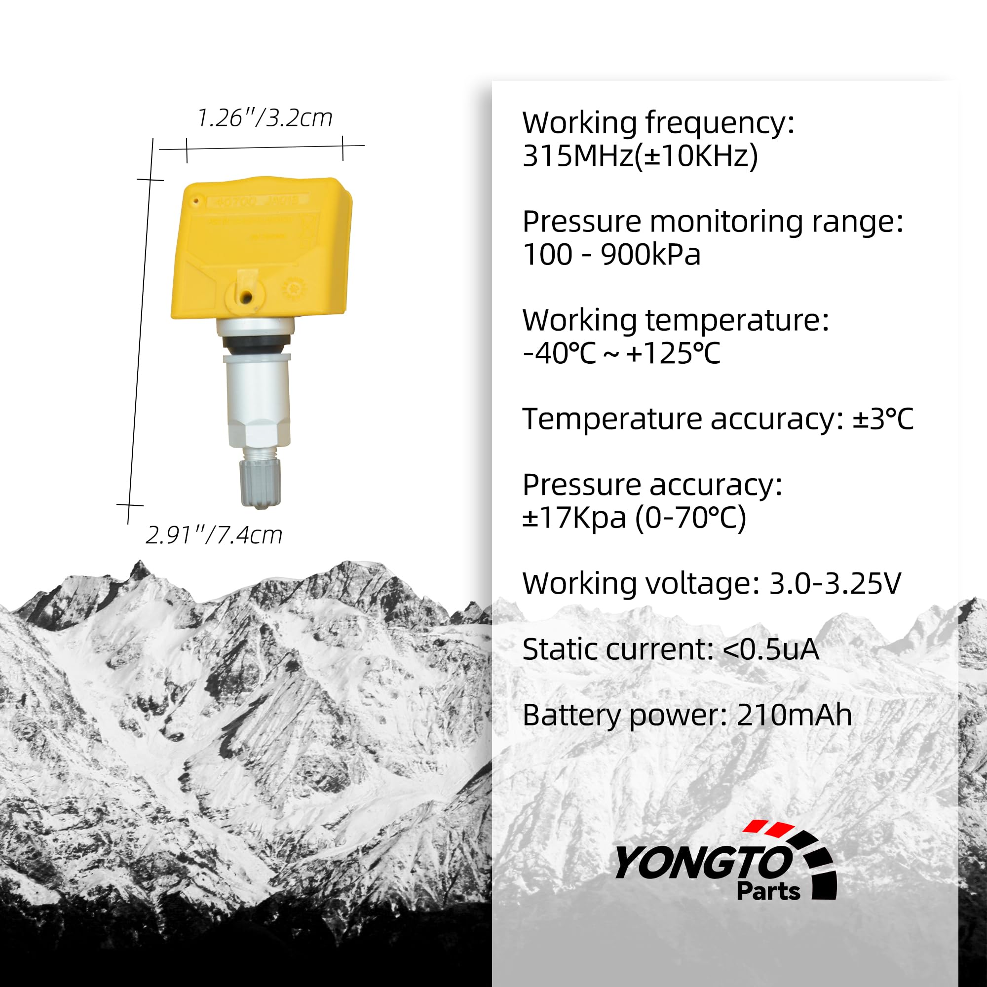 Yongtoparts Sensor TPMS 40700-JA01B Compatible con Infiniti - Imagen 4