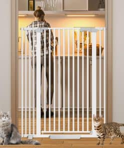 Barrera de puerta para gatos Amibud de 51'' Extra Alta para