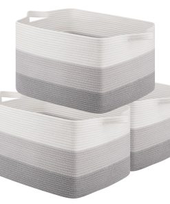 Canasto de Almacenamiento Tejido Rectangular OIAHOMY -