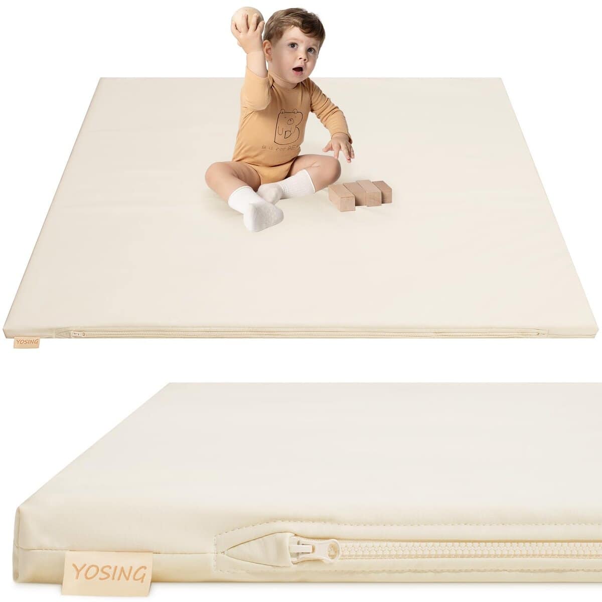 Tapete de Juego Acolchado YOSING para Bebé, Tapete de Juego