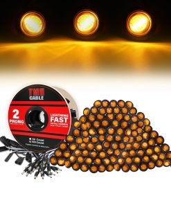 TMH 100 Pcs 3/4 Pulgada Luces de Marcador Lateral Ámbar con