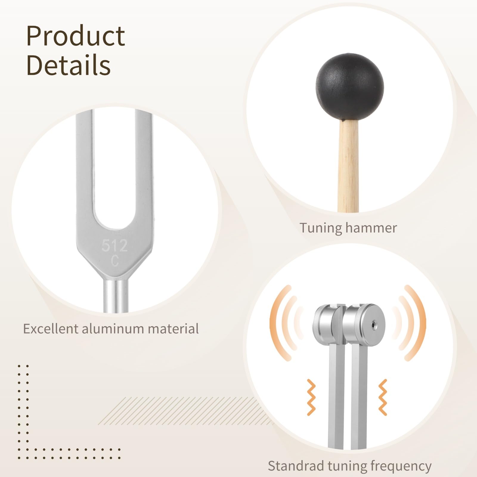 Set de Diapasones de Aleación de Aluminio 128HZ 256HZ - Imagen 5