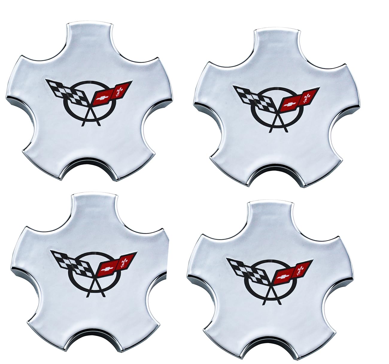 Conjunto de 4 Tapas de Rueda Bandera C5 para Corvette Z06