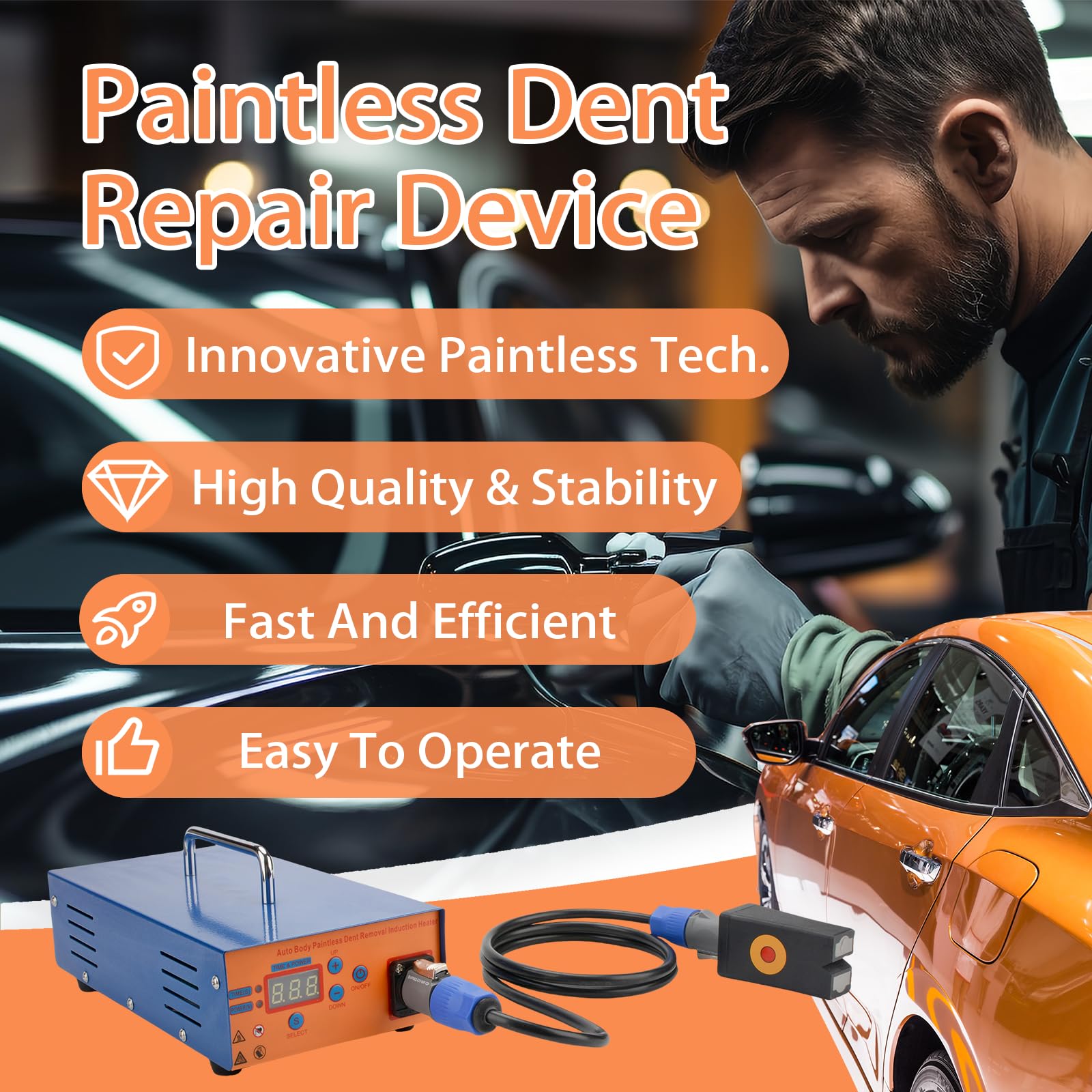 Kit de máquina de calentador de inducción portátil de - Imagen 3