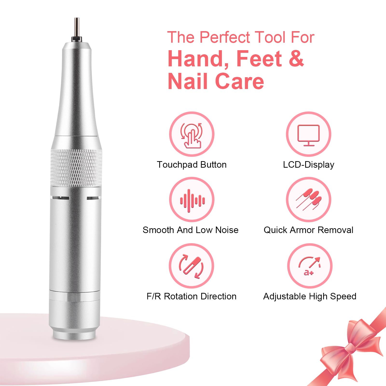 Máquina de Taladro de Uñas Eléctrico -Amarillo - Imagen 3