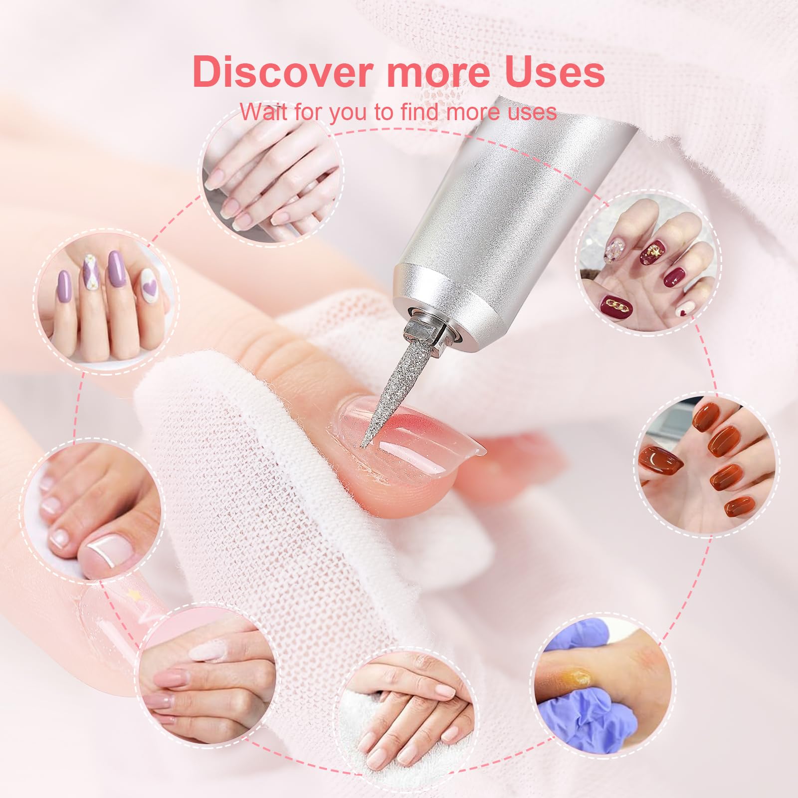 Máquina de Taladro de Uñas Eléctrico -Amarillo - Imagen 7