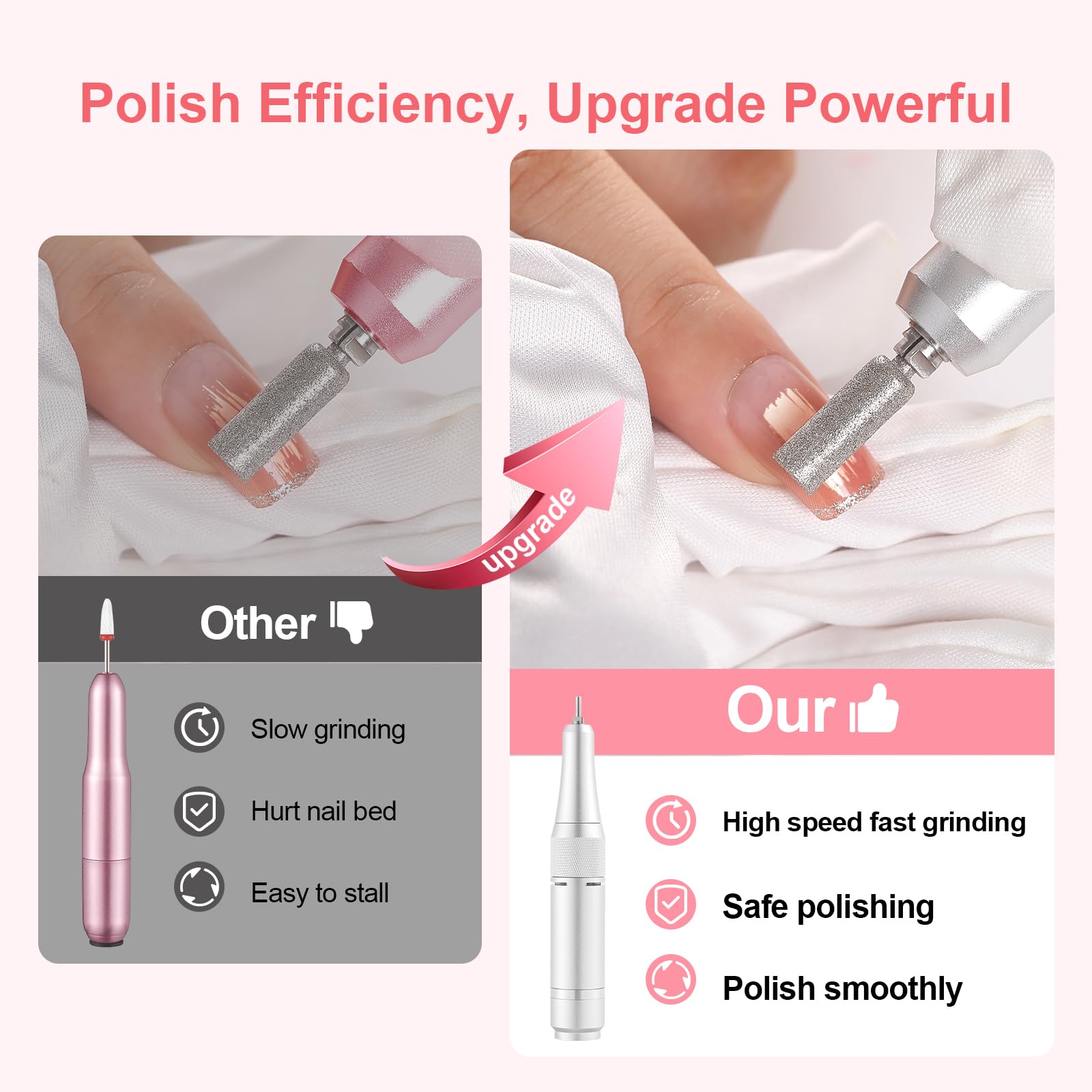 Máquina de Taladro de Uñas Eléctrico -Amarillo - Imagen 5