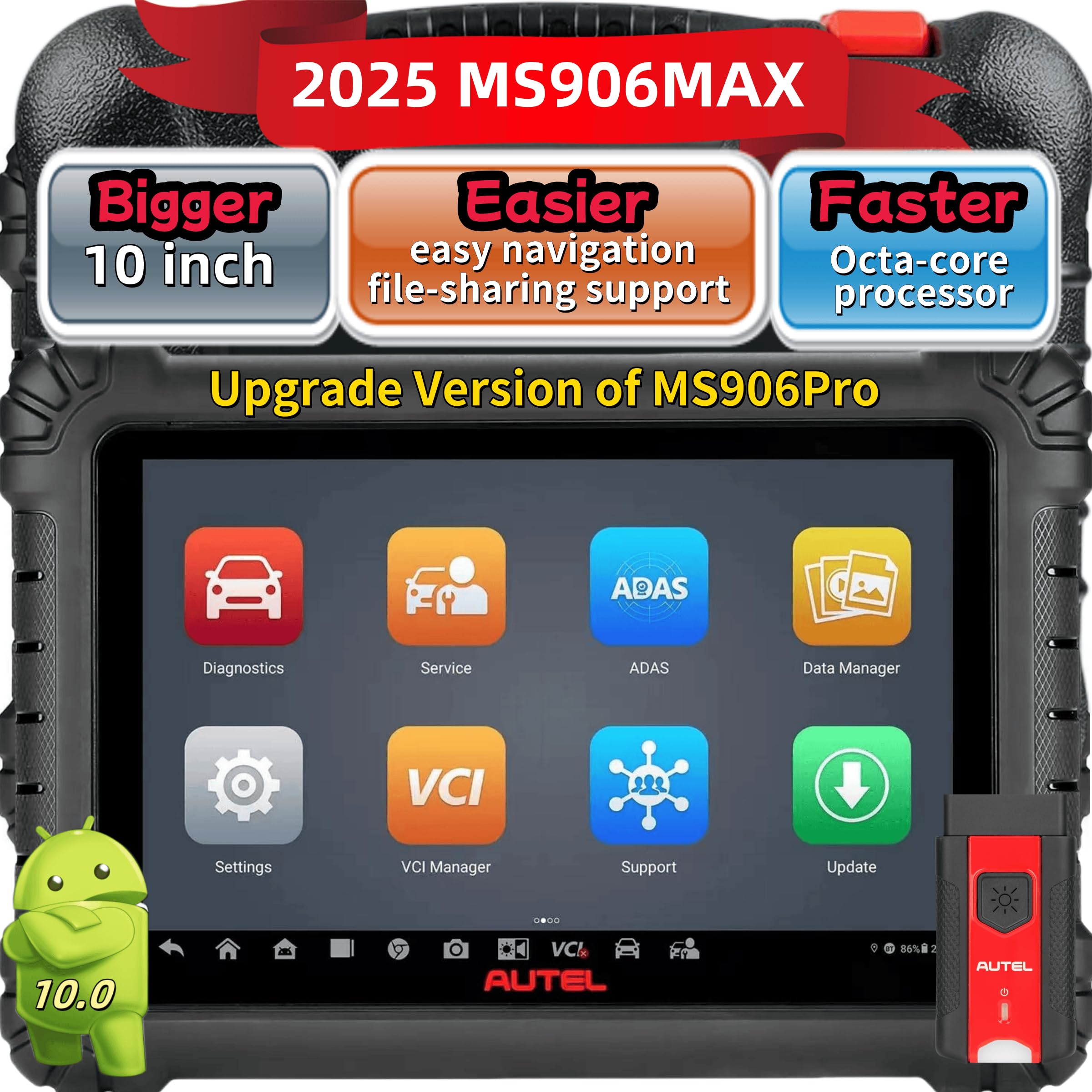 Autel MaxiSys MS906MAX 2025, Mucho Mejor Que MS906 Pro,