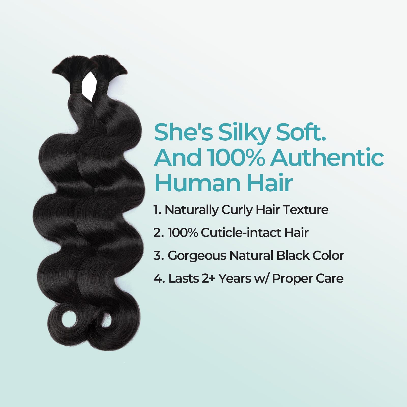 Cabello Humano Ondulado para Trenzas Boho sin Nudo Salón - Imagen 4