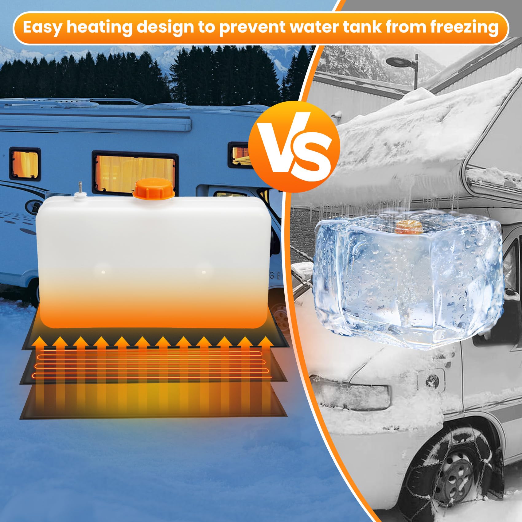 Foinwer 2PCS 120V RV Tank Heater Pad with Plug,12"x18",RV - Imagen 5