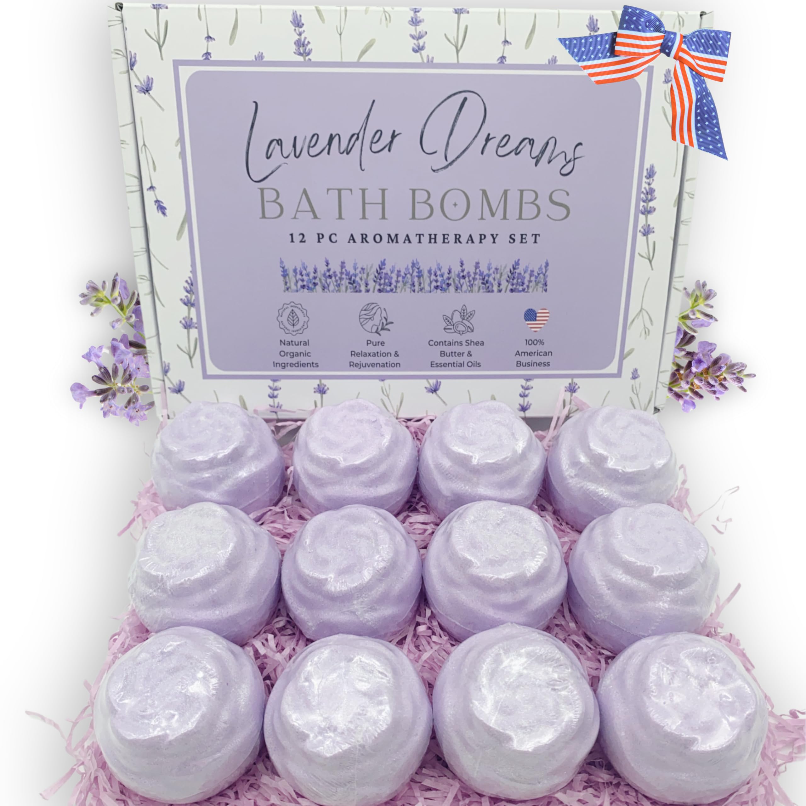 EvolutionUSA Bombas de Baño Lavanda Dreams para Mujeres, 12