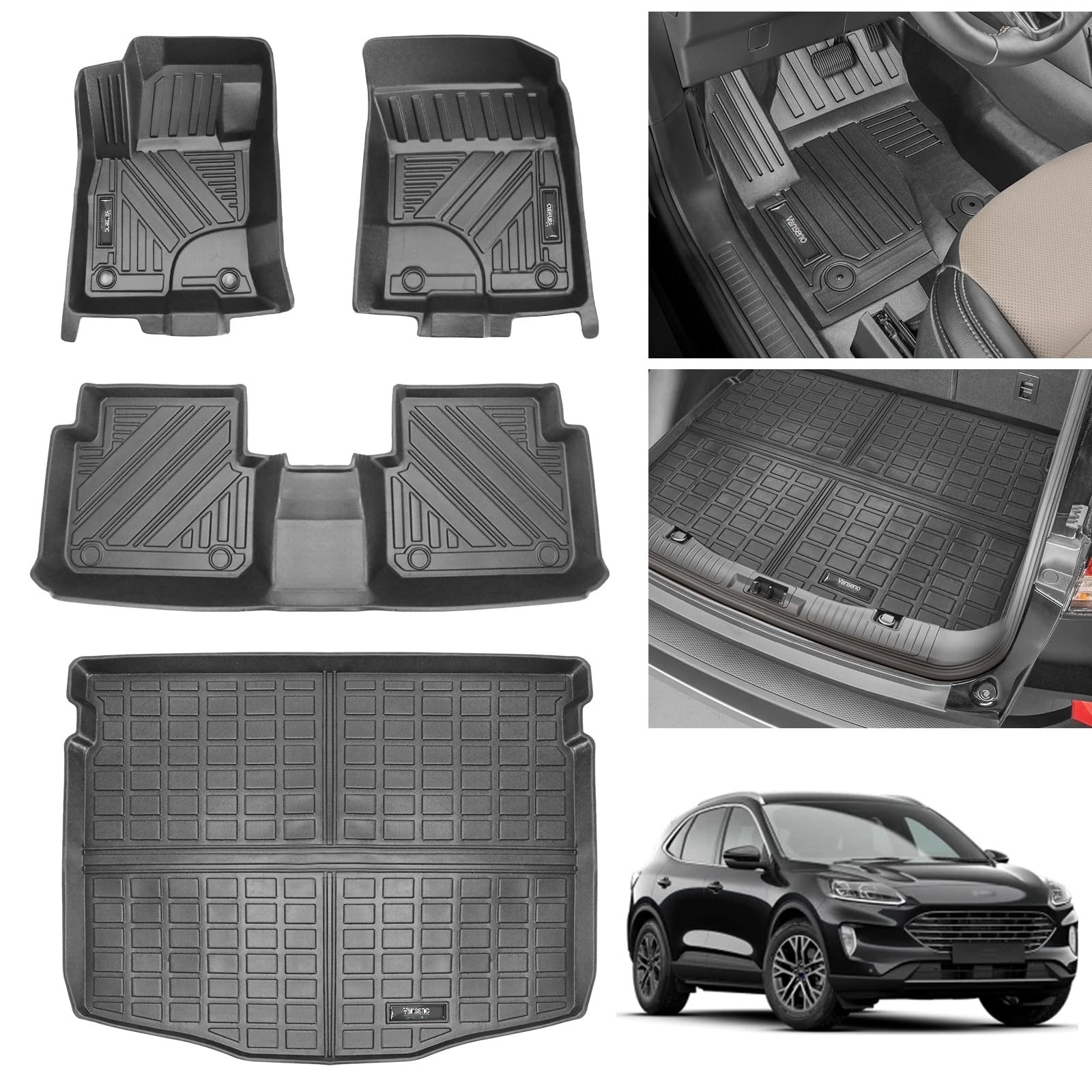 Tapetes y Protector de Maletero Vanseno para Ford Escape