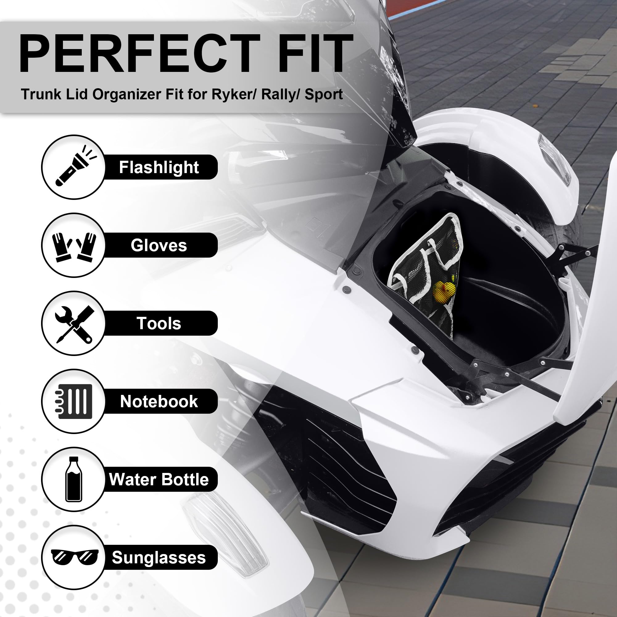 Organizador de maletero lateral Proyoureye para Can Am - Imagen 7