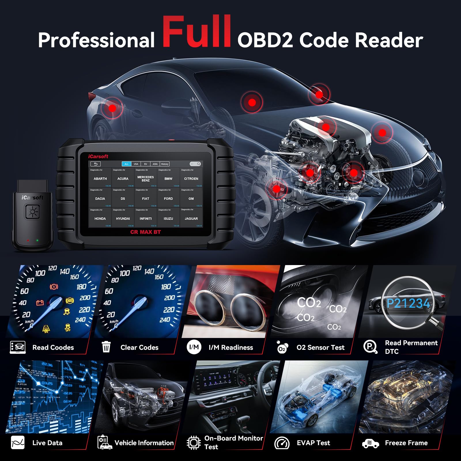 iCarsoft CR Max BT (Enhanced) Herramienta de diagnóstico - Imagen 7