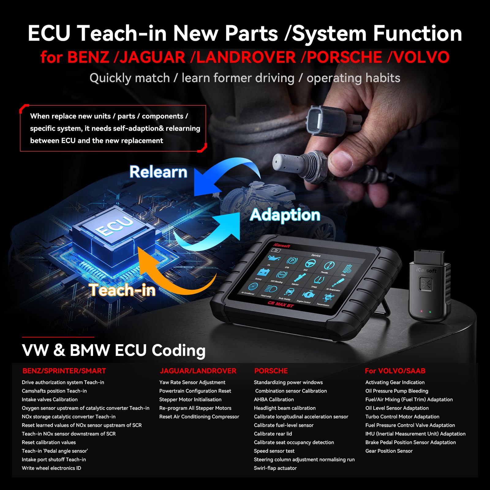 iCarsoft CR Max BT (Enhanced) Herramienta de diagnóstico - Imagen 3