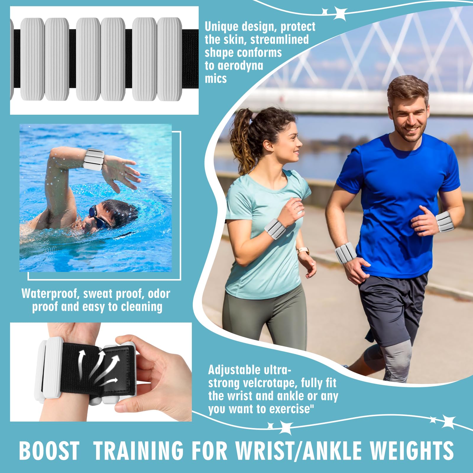 Pesas para Muñecas, Pesas Ajustables para Muñecas y - Imagen 5