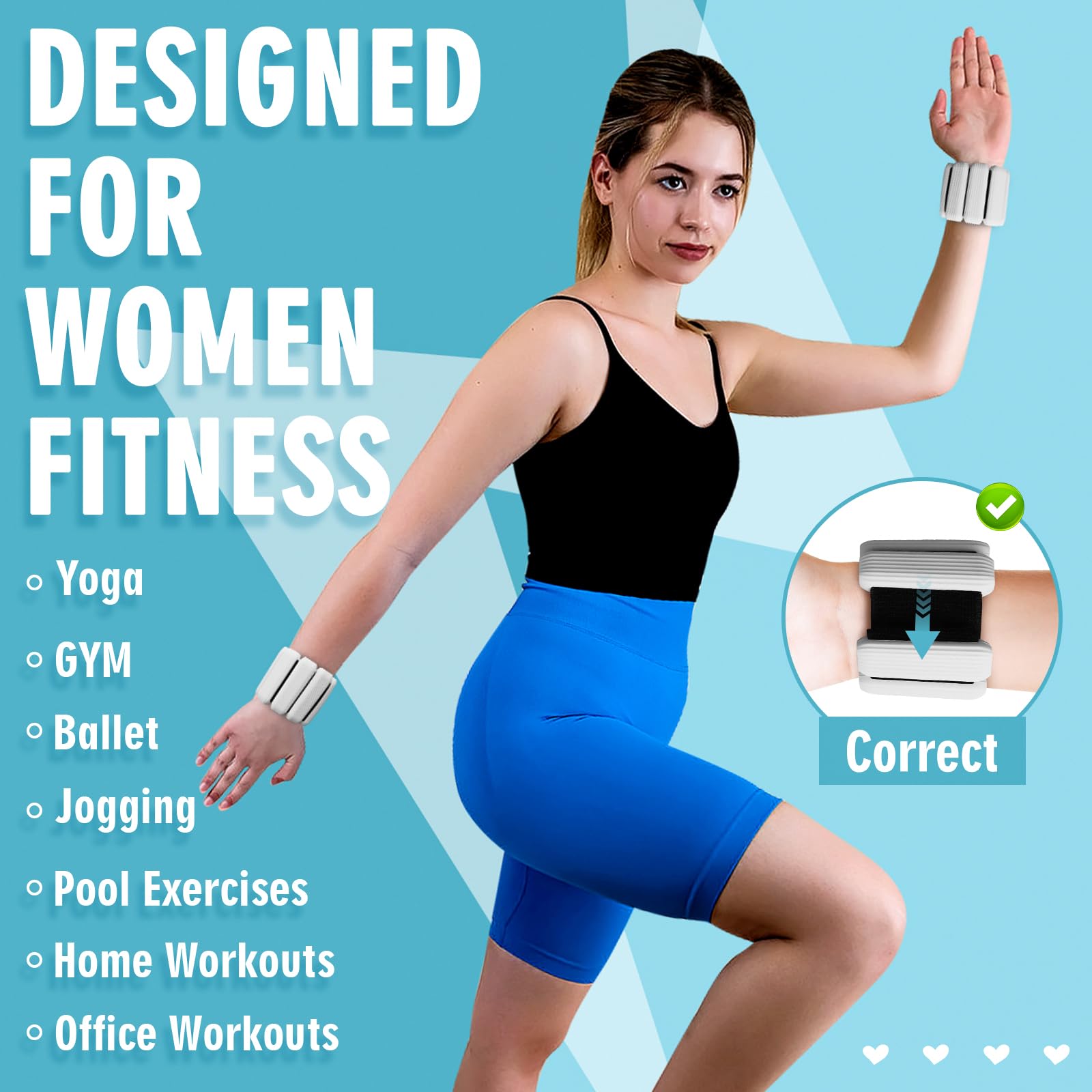 Pesas para Muñecas, Pesas Ajustables para Muñecas y - Imagen 4